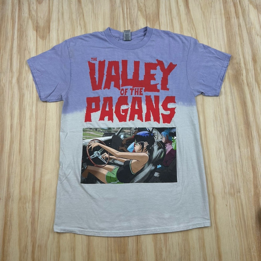Gorillaz Valley Of The Pagans Rock Dip Dye T-shirt Size Medium Rock Music Tour